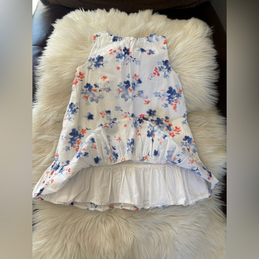 OshKosh B'gosh White Floral Sundress with Blue and Coral Accents - Picture 7 of 7